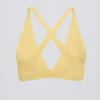 Sutien sport Soft Active cu bretele încrucișate la spate, culoare Lemon