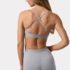 Sutien sport Soft Active cu bretele încrucișate la spate, în culoarea gri melanj Sutien sport Soft Active cu bretele încrucișate la spate, în culoarea gri melanj