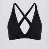 Sutien sport Soft Active cu bretele încrucișate pe spate, negru Sutien sport Soft Active cu bretele încrucișate pe spate, negru