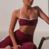 Sutien sport Soft Active cu decolteu în formă de inimă, culoare burgund Sutien sport Soft Active cu decolteu în formă de inimă, culoare burgund