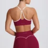 Sutien sport Soft Active cu decolteu în formă de inimă, culoare burgund Sutien sport Soft Active cu decolteu în formă de inimă, culoare burgund
