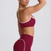 Sutien sport Soft Active cu decolteu în formă de inimă, culoare burgund Sutien sport Soft Active cu decolteu în formă de inimă, culoare burgund
