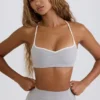 Sutien sport Soft Active cu decolteu în formă de inimă, gri