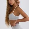 Sutien sport Soft Active cu decolteu în formă de inimă, gri