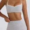 Sutien sport Soft Active cu decolteu în formă de inimă, gri