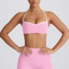 Sutien sport Soft Active cu decolteu în formă de inimă, în roz pal Sutien sport Soft Active cu decolteu în formă de inimă, în roz pal