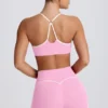 Sutien sport Soft Active cu decolteu în formă de inimă, în roz pal Sutien sport Soft Active cu decolteu în formă de inimă, în roz pal