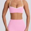 Sutien sport Soft Active cu decolteu în formă de inimă, în roz pal Sutien sport Soft Active cu decolteu în formă de inimă, în roz pal