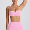 Sutien sport Soft Active cu decolteu în formă de inimă, în roz pal Sutien sport Soft Active cu decolteu în formă de inimă, în roz pal