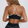 Sutien sport Soft Active cu decolteu în formă de inimă, negru