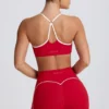 Sutien sport Soft Active cu decolteu în formă de inimă, roșu aprins Sutien sport Soft Active cu decolteu în formă de inimă, roșu aprins