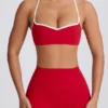 Sutien sport Soft Active cu decolteu în formă de inimă, roșu aprins Sutien sport Soft Active cu decolteu în formă de inimă, roșu aprins