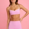 Sutien sport Soft Active cu decolteu în formă de inimă, roz prăfuit Sutien sport Soft Active cu decolteu în formă de inimă, roz prăfuit