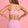 Sutien sport Soft Active cu decolteu în formă de inimă, roz prăfuit Sutien sport Soft Active cu decolteu în formă de inimă, roz prăfuit