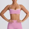 Sutien sport Soft Active cu decolteu în formă de inimă, roz prăfuit Sutien sport Soft Active cu decolteu în formă de inimă, roz prăfuit
