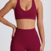 Sutien sport Soft Active cu decolteu în V, culoare burgund Sutien sport Soft Active cu decolteu în V, culoare burgund