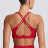 Sutien sport Soft Active cu decolteu în V, culoare roșu aprins Sutien sport Soft Active cu decolteu în V, culoare roșu aprins