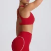 Sutien sport Soft Active cu decolteu în V, culoare roșu aprins Sutien sport Soft Active cu decolteu în V, culoare roșu aprins