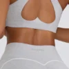 Sutien sport Soft Active cu decolteu în V, gri