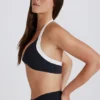 Sutien sport Soft Active cu decolteu în V și partea din față răsucită, în culoarea negru Sutien sport Soft Active cu decolteu în V și partea din față răsucită, în culoarea negru