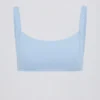 Sutien sport Soft Active cu detalii de cusături, culoare albastru deschis Sutien sport Soft Active cu detalii de cusături, culoare albastru deschis
