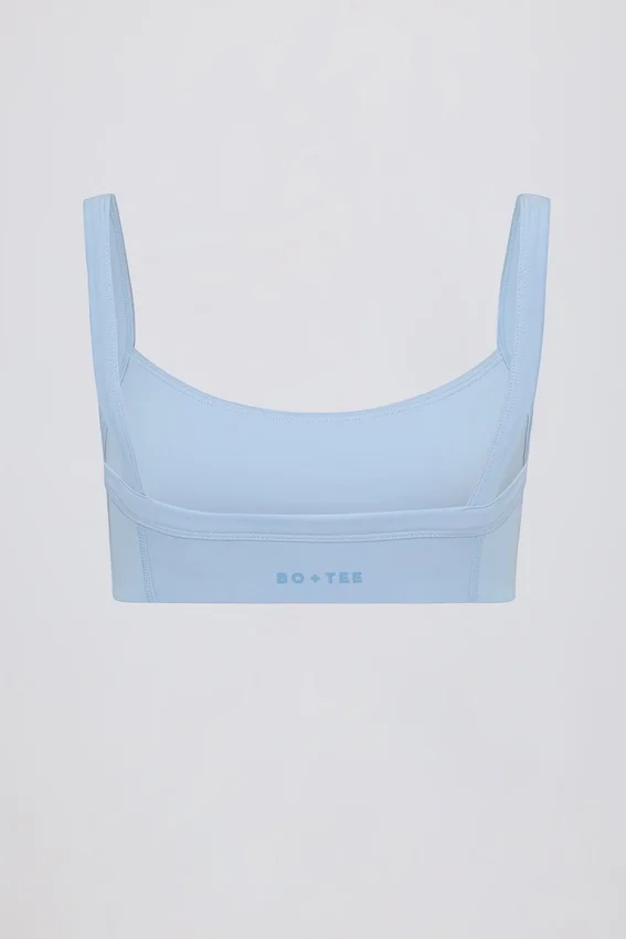 Sutien sport Soft Active cu detalii de cusături, culoare albastru deschis Sutien sport Soft Active cu detalii de cusături, culoare albastru deschis