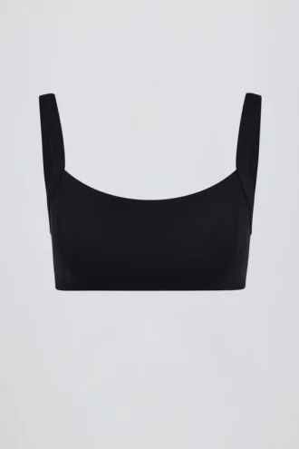 Sutien sport Soft Active cu detalii de cusături, negru