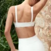 Sutien sport Soft Active cu detalii la cusături, culoare crem