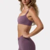 Sutien sport Soft Active cu detalii la cusături, culoare Dusk