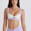 Sutien sport Soft Active cu detaliu răsucit în față, în culoarea liliac Sutien sport Soft Active cu detaliu răsucit în față, în culoarea liliac