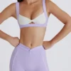 Sutien sport Soft Active cu detaliu răsucit în față, în culoarea liliac Sutien sport Soft Active cu detaliu răsucit în față, în culoarea liliac
