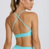 Sutien sport Soft Active cu spate încrucișat, în culoarea Aqua
