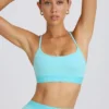 Sutien sport Soft Active cu spate încrucișat, în culoarea Aqua