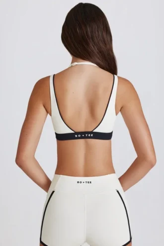 Sutien sport Soft Active Layered în culoarea Ivory