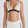 Sutien sport Soft Active Layered în culoarea Ivory