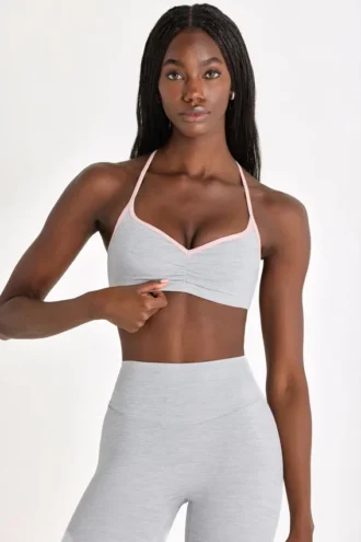 Sutien sport Soft Active în gri melanj