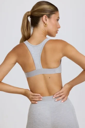 Sutien sport Soft Active în gri melanj