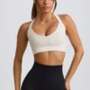 Sutien sport Super Sculpt fără cusături, cu bretele încrucișate la spate, în culoarea alb Sutien sport Super Sculpt fără cusături, cu bretele încrucișate la spate, în culoarea alb