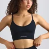 Sutien sport Super Sculpt fără cusături, cu decolteu rotund, în negru Sutien sport Super Sculpt fără cusături, cu decolteu rotund, în negru
