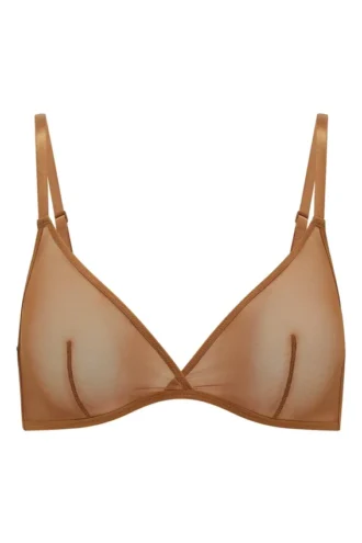 Sutien triunghiular Intimates din plasă moale, cu un singur strat, în culoarea Almond Sutien triunghiular Intimates din plasă moale, cu un singur strat, în culoarea Almond