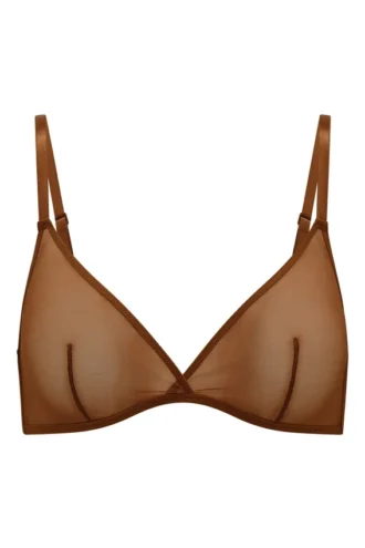Sutien triunghiular Intimates din plasă moale, cu un singur strat, în culoarea castan Sutien triunghiular Intimates din plasă moale, cu un singur strat, în culoarea castan
