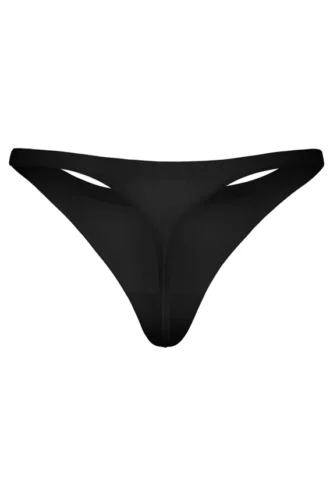 Tanga din tricot fără cusături, negru Tanga din tricot fără cusături, negru
