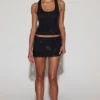 Top Aine din jersey cu decolteu rotund și spate în formă de U, cu ornamente, negru Top Aine din jersey cu decolteu rotund și spate în formă de U, cu ornamente, negru