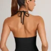 Top Aviora din modal cu gât în V, negru Top Aviora din modal cu gât în V, negru