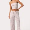 Top bandeau din jersey cu nervuri, cu dungi roz Top bandeau din jersey cu nervuri, cu dungi roz