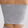 Top bandeau Soft Active cu borduri contrastante, în culoarea gri melanj Top bandeau Soft Active cu borduri contrastante, în culoarea gri melanj