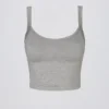 Top camisol lung fără cusături Super Sculpt, gri melanj Top camisol lung fără cusături Super Sculpt, gri melanj