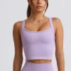 Top camisol lung fără cusături Super Sculpt în culoarea liliac deschis Top camisol lung fără cusături Super Sculpt în culoarea liliac deschis