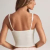 Top camisole cu gât pătrat din modal Lai, alb Top camisole cu gât pătrat din modal Lai, alb