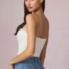 Top camisole Hania din modal cu broderie englezească, alb Top camisole Hania din modal cu broderie englezească, alb